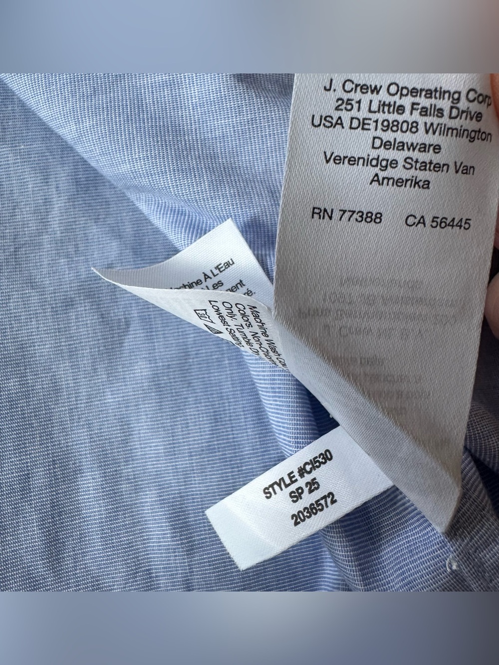 J.Crew Étienne Cropped Button-Up Shirt Cotton Poplin Blue Size Large NWOT - Picture 8 of 11